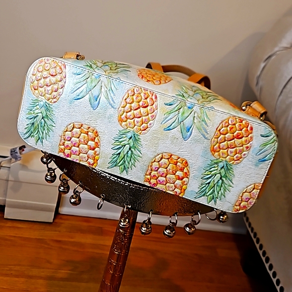BRAHMIN Pompano Collection Iridescent Pineapple Felicity Backpack 🍍 - Picture 11 of 14